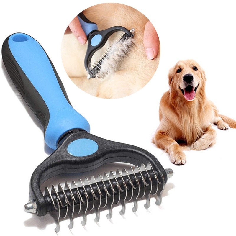 Professional สัตว์เลี้ยง Deshedding แปรงสุนัขผม Remover สัตว์เลี้ยงขนสัตว์ Knot เครื่องตัด Puppy Cat หวีแปรงสุนัข Grooming อุปกรณ์ส่อง