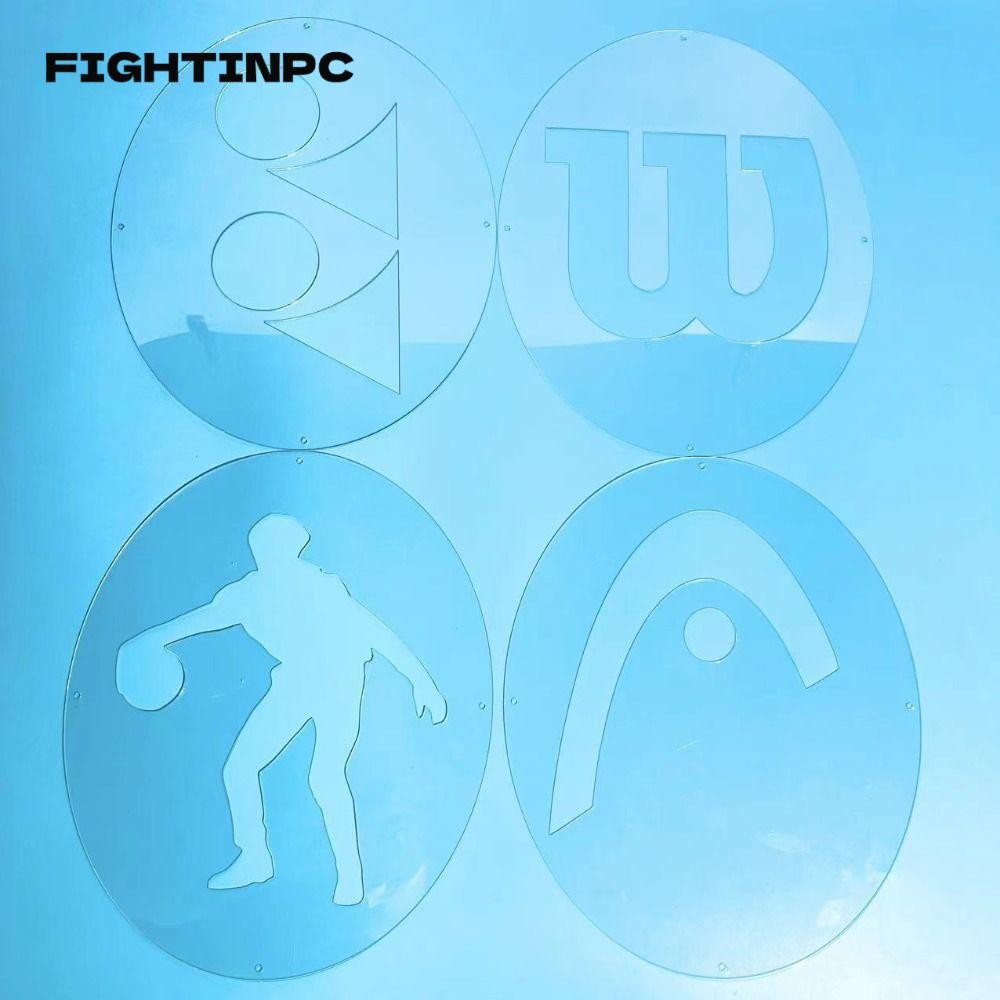 Fightinpc Racquet Marker Board, Transaprent Plastic Binminton Racket LOGO Stencil, Creative Tennis R