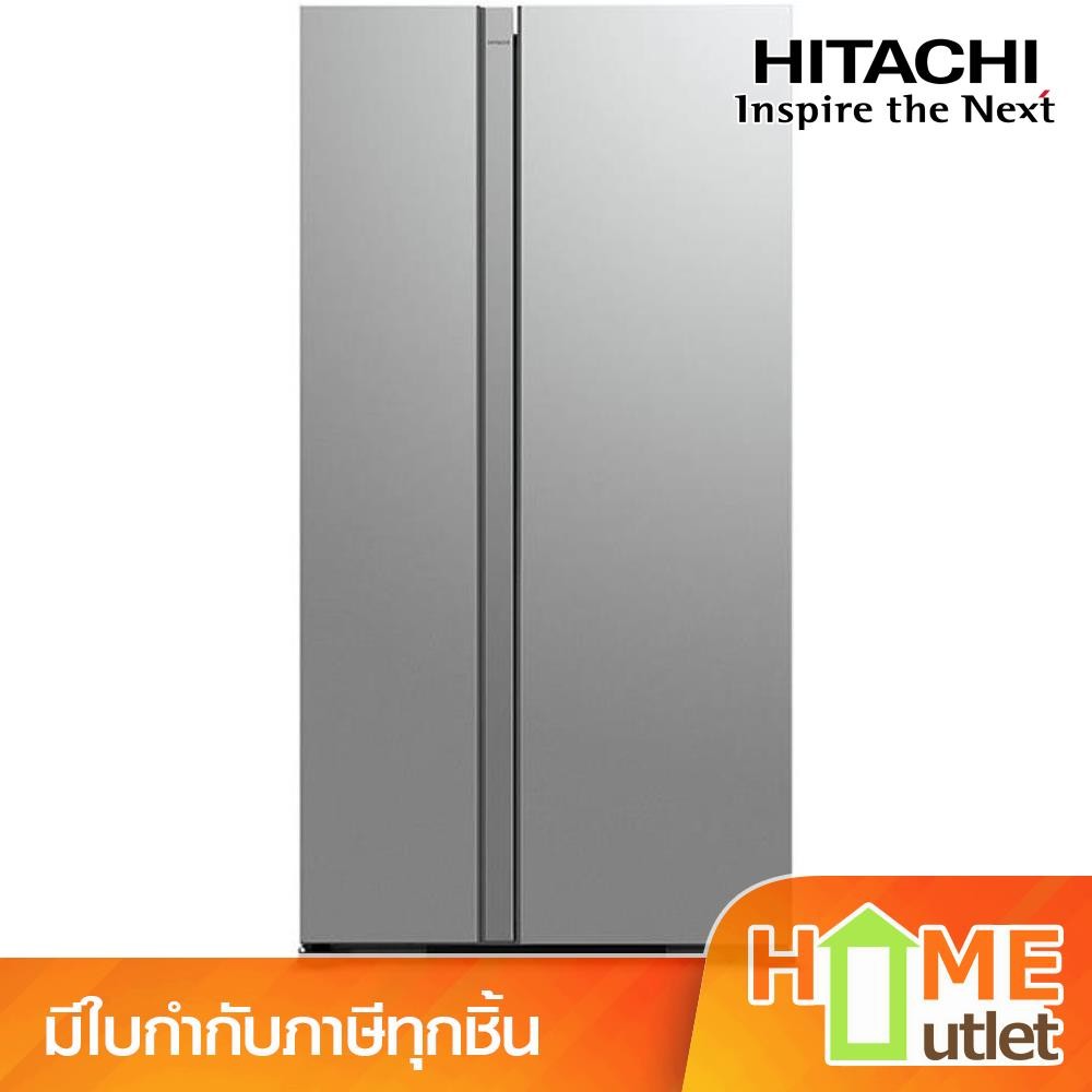HITACHI ตู้เย็น Side By Side 2ประตู ขนาด 595ลิตร 21คิว สีเงิน รุ่น HIT-RS600PTH0 (21513)