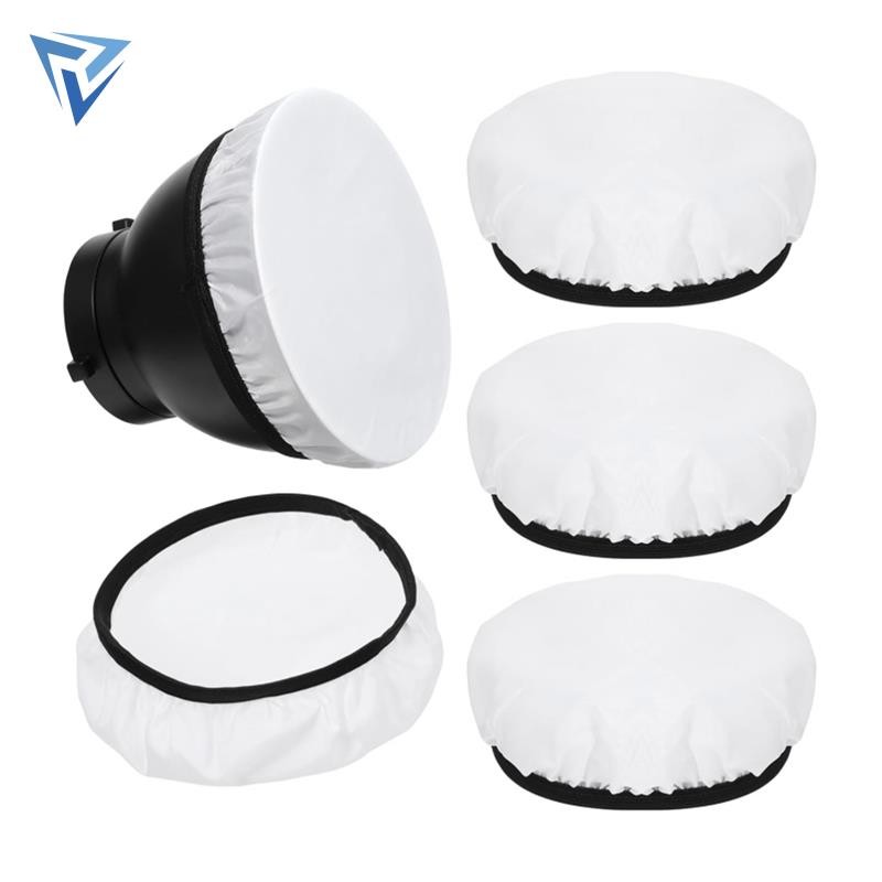 4 ชิ้น 18 ซม.Light Diffuser,Soft Diffuser โคมไฟสีขาว Shade Diffuser, สําหรับ Studio Strobe Reflector