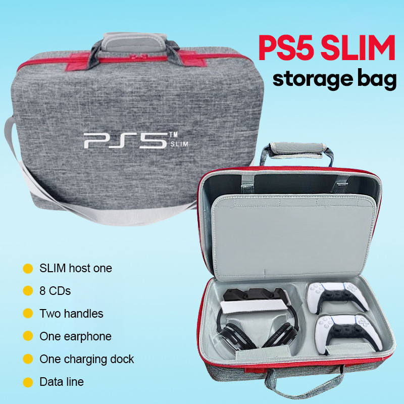 กระเป๋าสี่เหลี่ยม PS5 Slim EVAแบบแข็ง กันฝุ่น แบบพกพา อุปกรณ์เสริม อเนกประสงค์ กันน้ํา ความจุขนาดใ