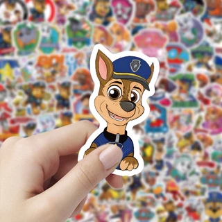100 สติ๊กเกอร์ Paw Patrol สติ๊กเกอร์สร้างสรรค์คู่มือวัสดุตกแต่งแล็ปท็อปถ้วยน้ําหมวกกันน็อคตัดฟรีสติกเกอร์ขนาดเล็ก
