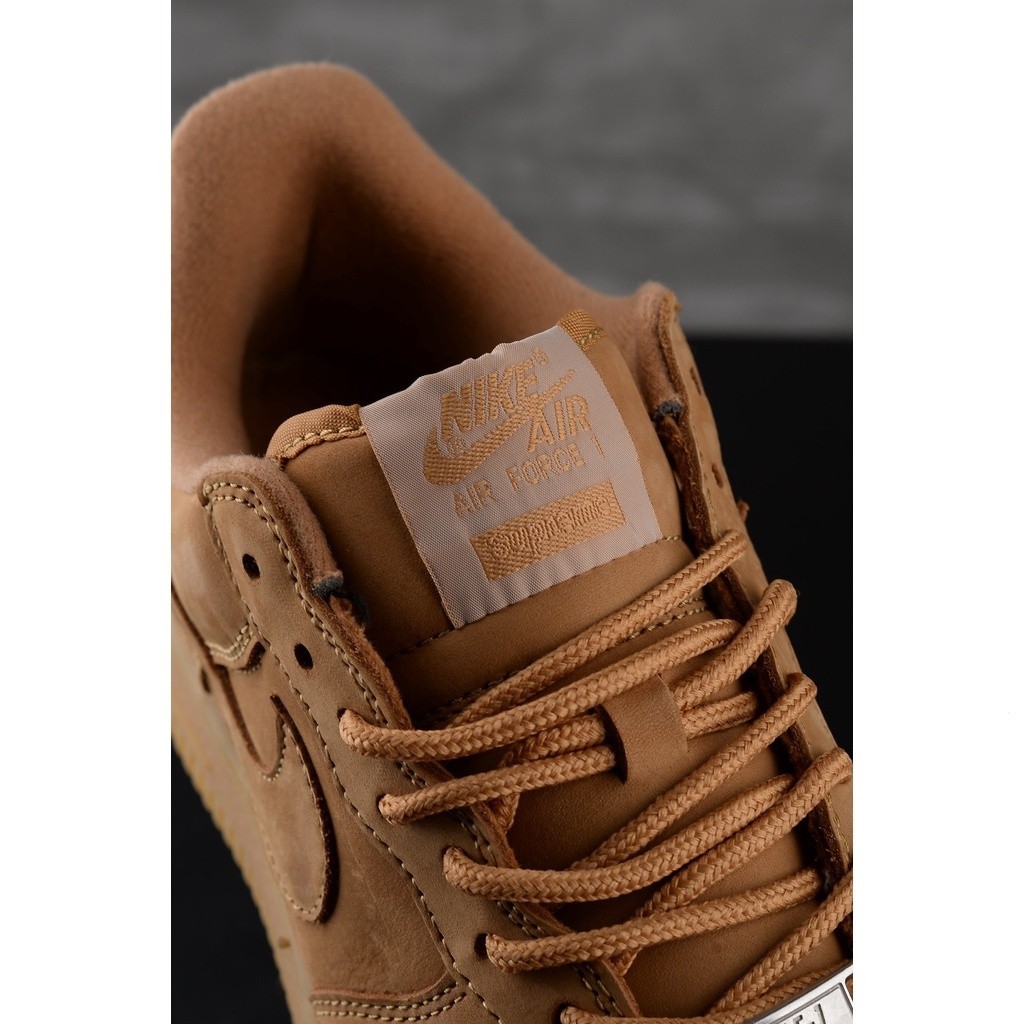 NIKE Supreme x Nike Air Force 1 low flax AF1 Supreme Joint name wheat (originals quality 100%) DN1