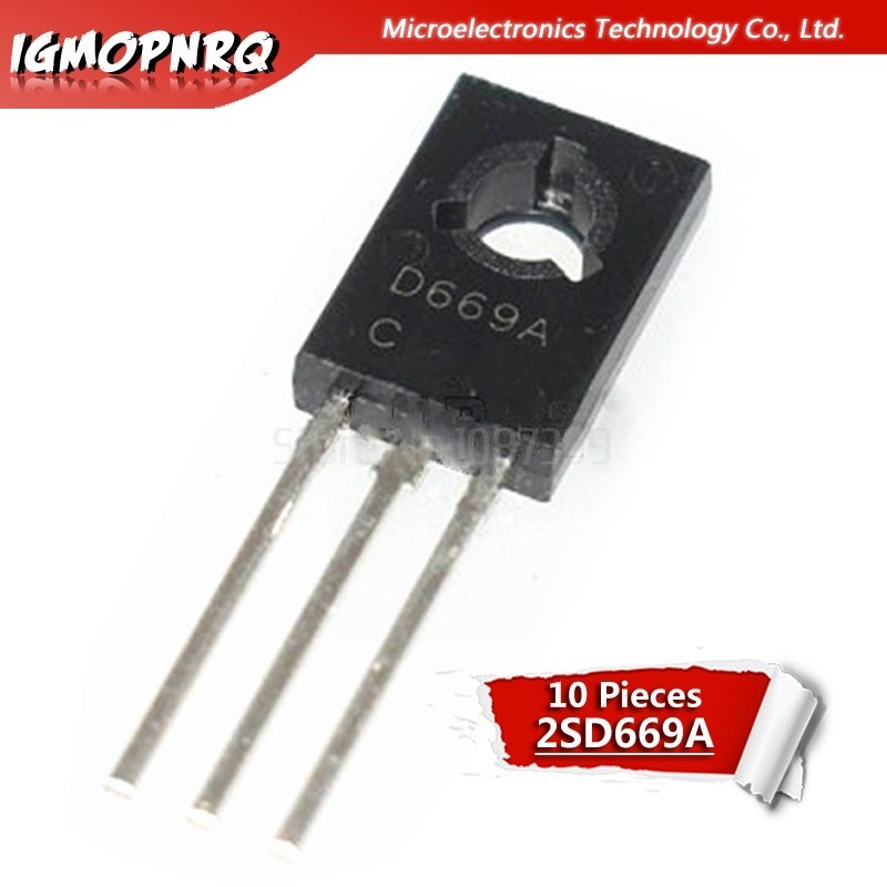 10pcs 2SD669A D669A D669 TO-126 เครื่องขยายเสียงสําหรับ 1.5A 160V PNP ใหม่เดิม