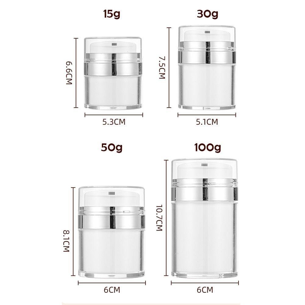 Suchenth ขวดรีฟิล, อะคริลิค 15/30/50/100ml ขวดแต่งหน้า Sub-Bottling, Press-On ขวดครีมสูญญากาศ Travel