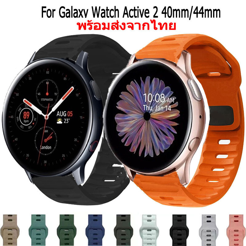 สาย Samsung Galaxy Watch Active 2 40mm 44mm สายนาฬิกาข้อมือยางซิลิโคน สําหรับ galaxy watch active2 40mm 44mm Smart Watch สมาร์ทวอทช์