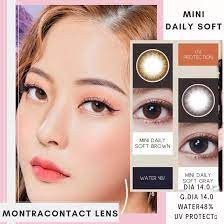 คอนแทคเลนส์(มินิ) Mini Daily Soft Brown / Gray (Montra) ⭐️ลายฮิต ขายดีมาก กรองแสงกันยูวี