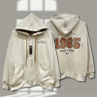 เสื้อคลุมแขนยาว New york 1965 เสื้อกันหนาว มีฮู้ด สกรีนใหม่