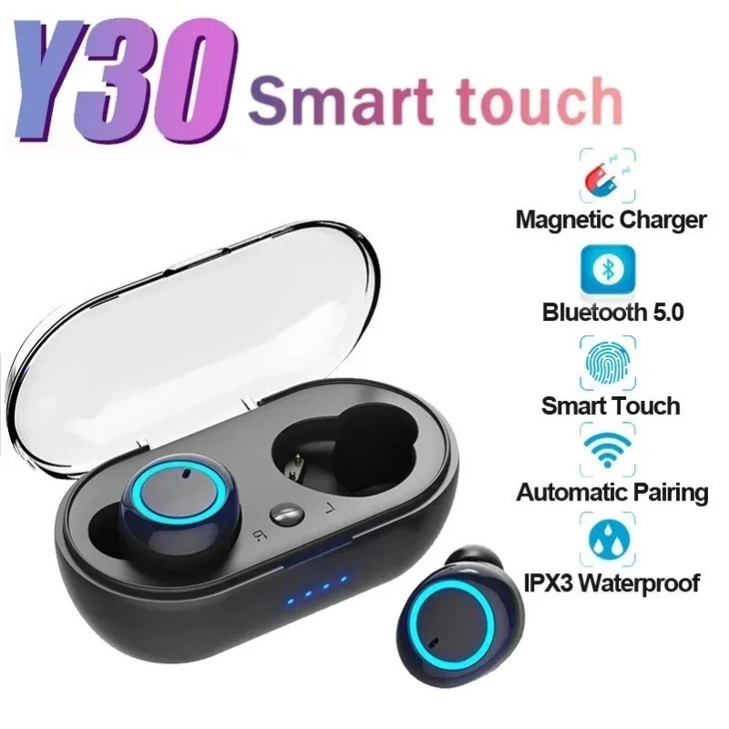 Y50 หูฟังบลูทูธ Tws ในหูบลูทูธ 50 วิ่งกีฬาปุ่มสเตอริโอพร้อมไมโครโฟนหูฟังไร้สาย