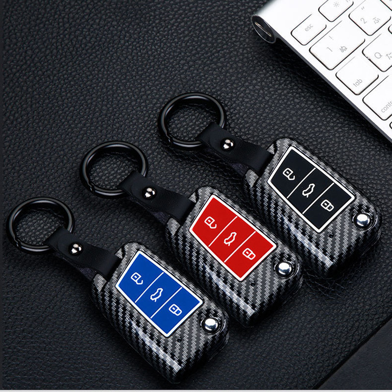 เคสกุญแจรีโมตรถยนต์ ABS สําหรับ VW Volkswagen Golf 7 MK7 Tiguan MK2 SEAT Ateca Leon FR 2 Ibiza Skoda