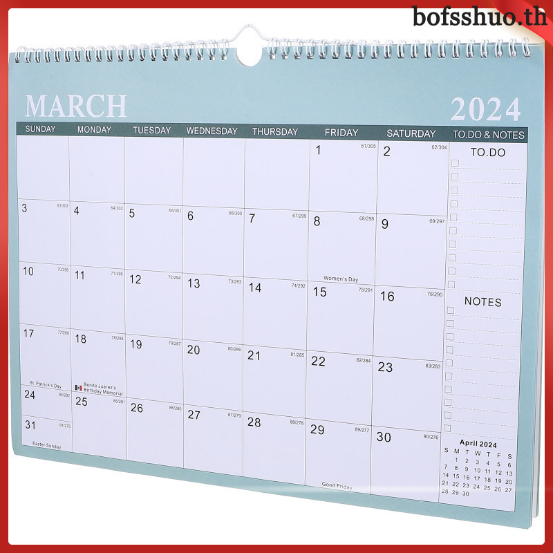 Bofsshuo ปฏิทินแขวนผนัง 2023 สําหรับสํานักงาน เดท