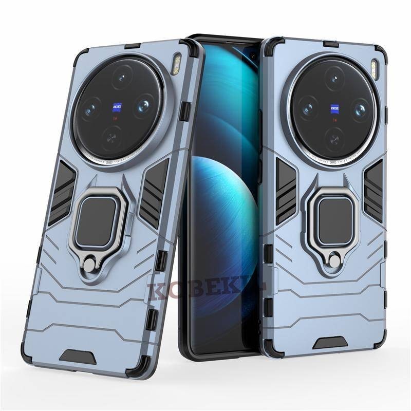 Vivo X100 Pro Case Kickstand Magnetic Ironman Hard Case สําหรับ Vivo X100 Pro VivoX100 VivoX100Pro ก