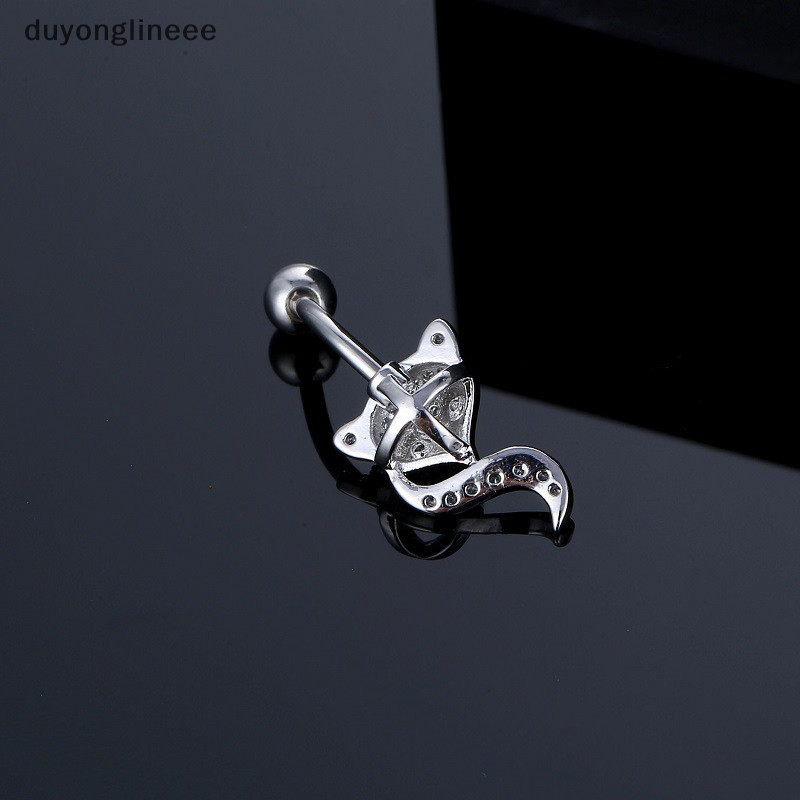 (duyonglineee) ใหม่ จิ้งจอกฝังเพชร รูปสัตว์ จิ้งจอก เซ็กซี่ เครื่องประดับแฟชั่น สําหรับผู้หญิง และผู้ชาย