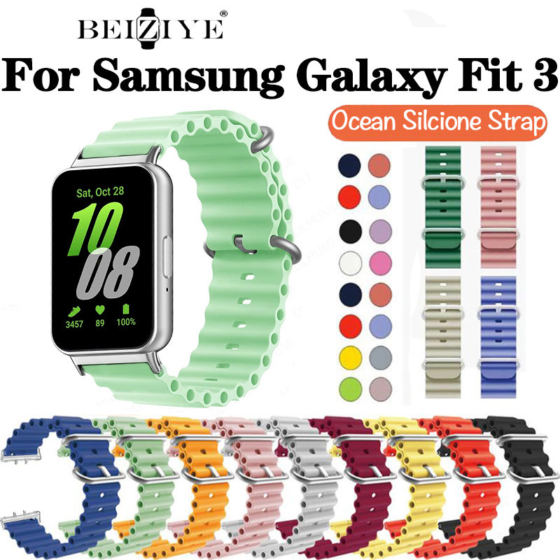 สายนาฬิกาข้อมือซิลิโคน กันน้ํา ระบายอากาศ สําหรับ Samsung Galaxy Fit 3 Samsung Galaxy Fit 3