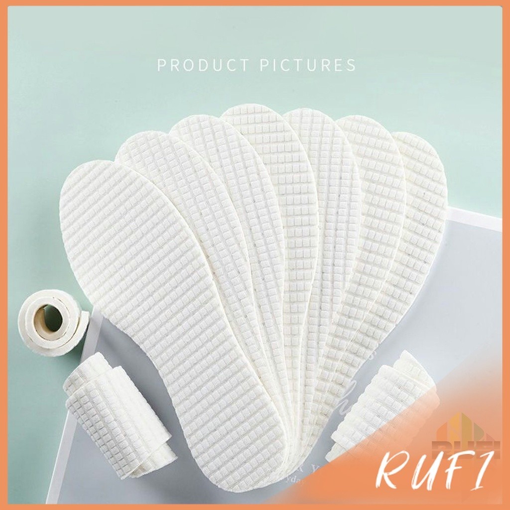 RUFI แผ่นพื้นรองเท้ายางพารา แบบยืดหยุ่นสูง ดูดซับเหงื่อได้ดี สวมใส่สบาย  จํานวน 1 คู่ Sports insole