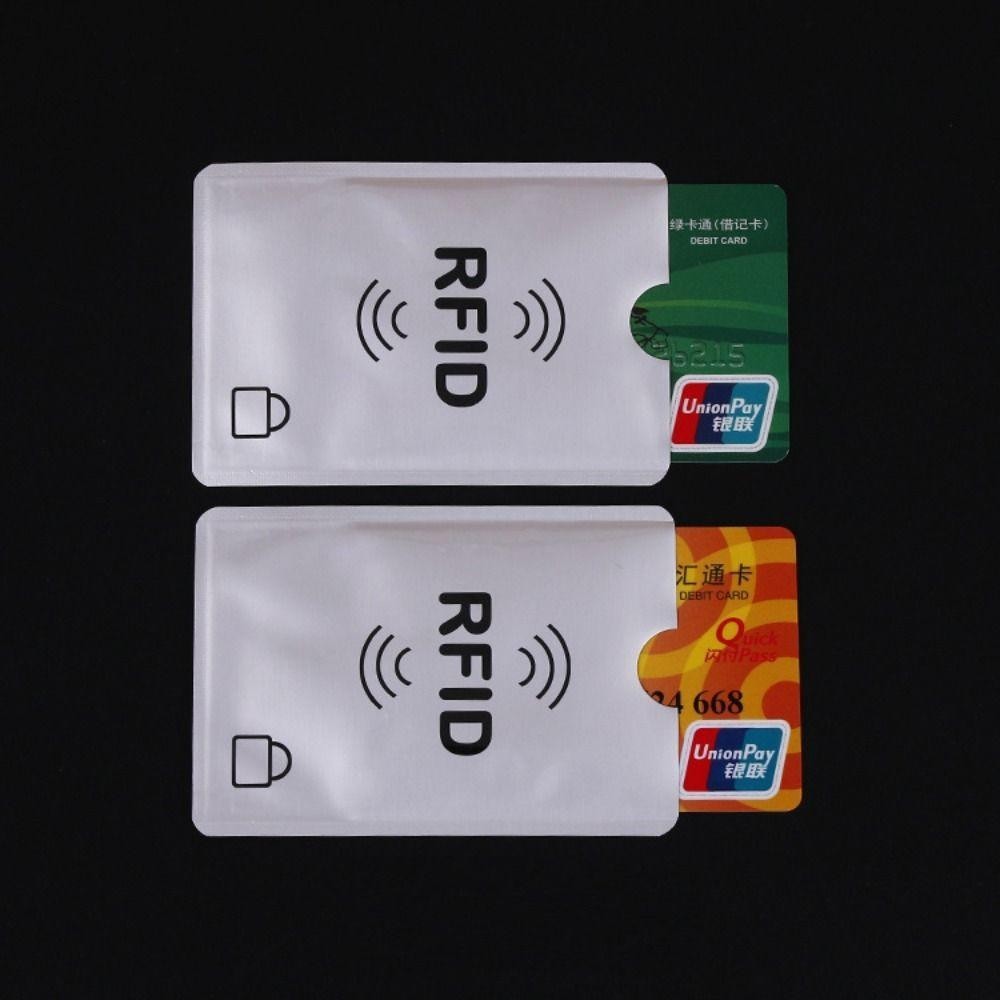 UUMIR ปลอกบัตรเครดิต 5 ชิ้น, ที่ใส่บัตร RFID อลูมิเนียมความปลอดภัย, ล็อคตัวอ่านฝาครอบป้องกันการโจรกรรม