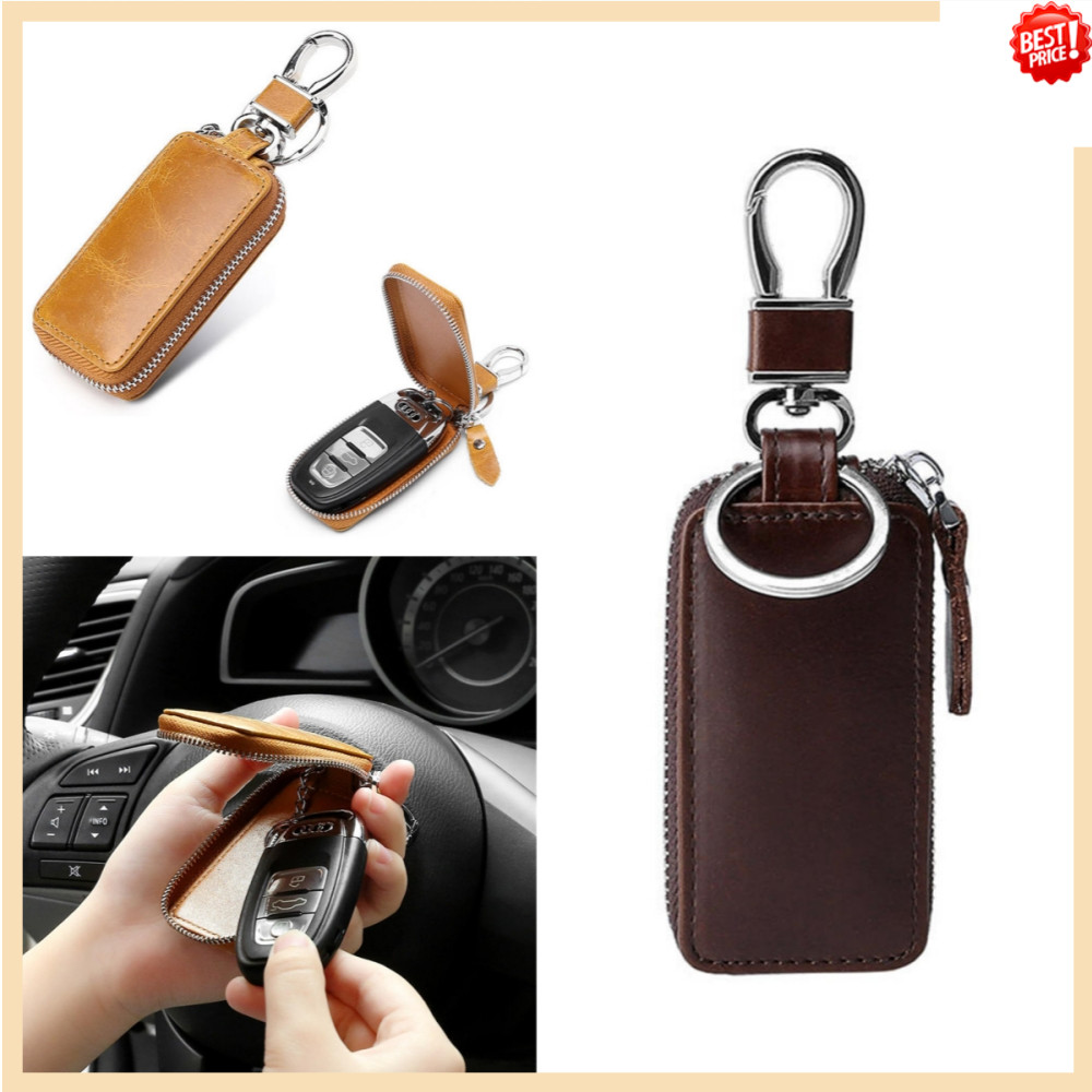 กระเป๋าใส่กุญแจหนังแท้ อเนกประสงค์ ขนาดเล็ก สําหรับเจ้าของบ้าน กุญแจรถยนต์