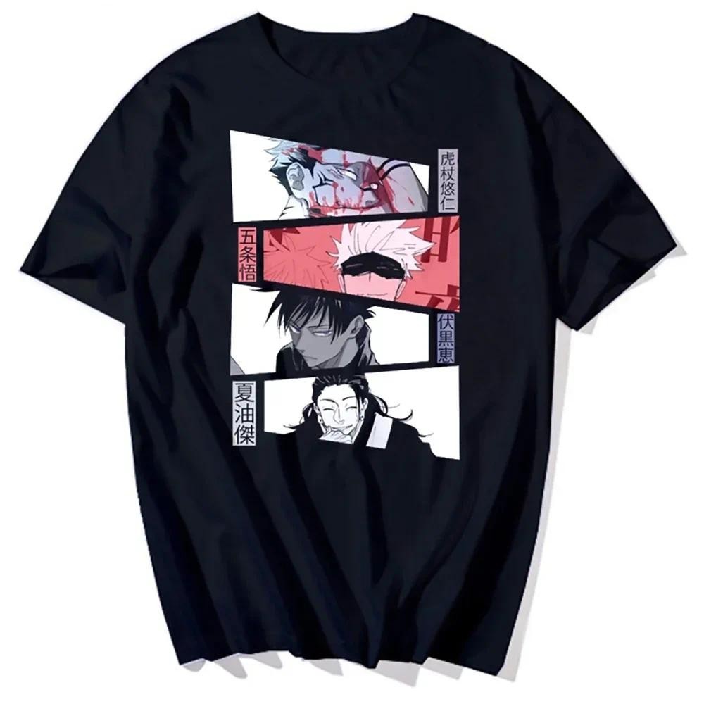 เสื้อยืดแขนสั้นลําลอง คอกลม ทรงหลวม พิมพ์ลายกราฟิกการ์ตูนอนิเมะ Jujutsu Kaisen แฟชั่นสตรีท สําหรับเด็กผู้ชาย และเด็กผู้หญิง 2024