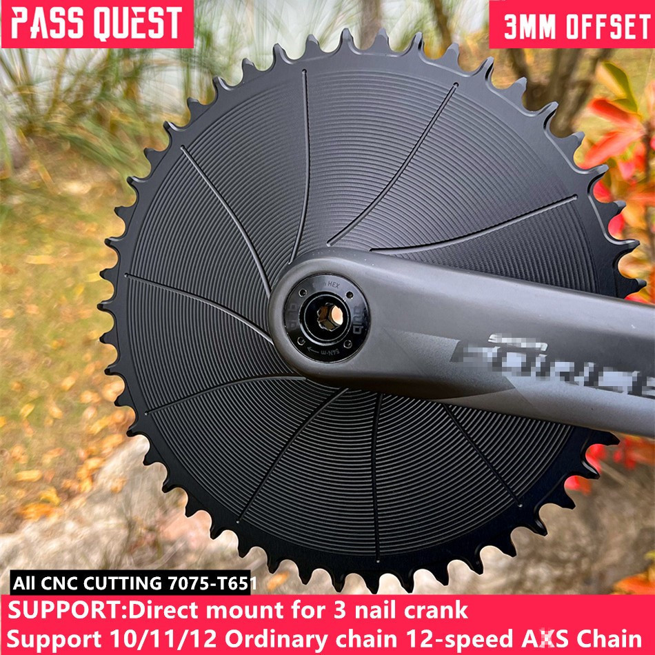 Pass quest ใบจาน 8 bolt Chainring 3 มม SRAM FORCE AXS RED AXS Narrow Wide ใบจานหน้าจักรยาน 38t 40t 4