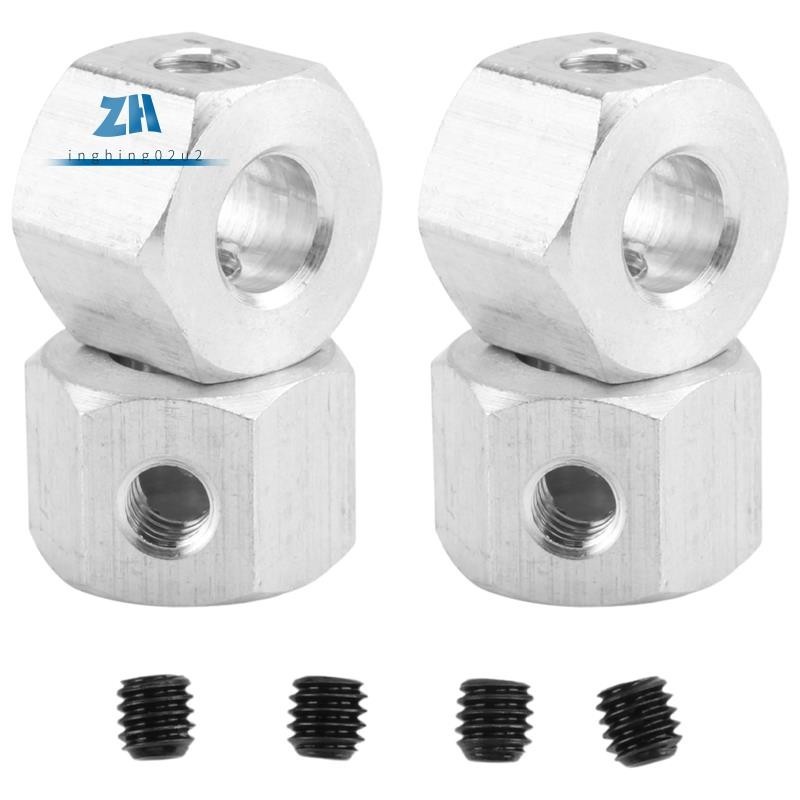 อะแดปเตอร์ดุมล้อโลหะ หกเหลี่ยม 5 มม. เป็น 12 มม. สําหรับอัพเกรดรถบังคับ WPL D12 C14 C24 B14 B16 MN D90 D91 4 ชิ้น