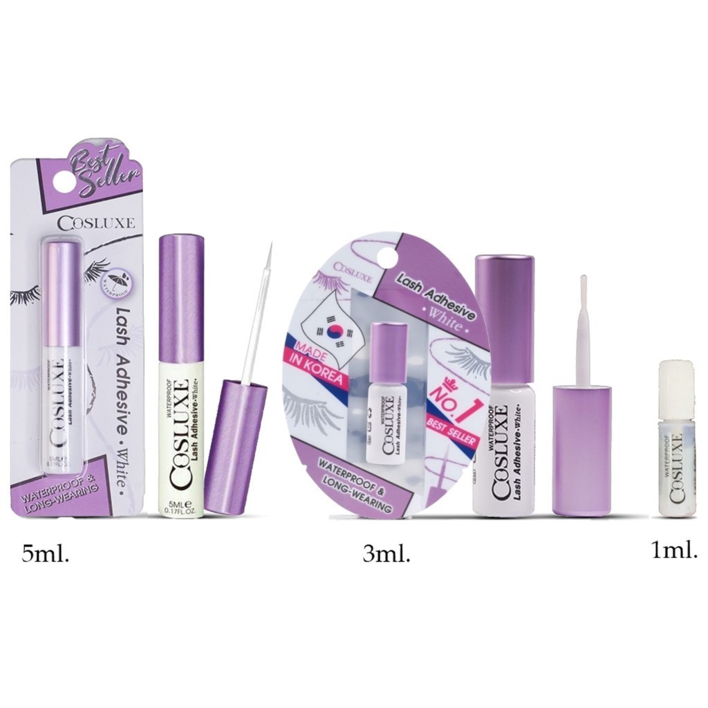Cosluxe Lash Adhesive White Waterproof : คอสลุค กาว กาวติดขนตาปลอม x 1 ชิ้น alyst