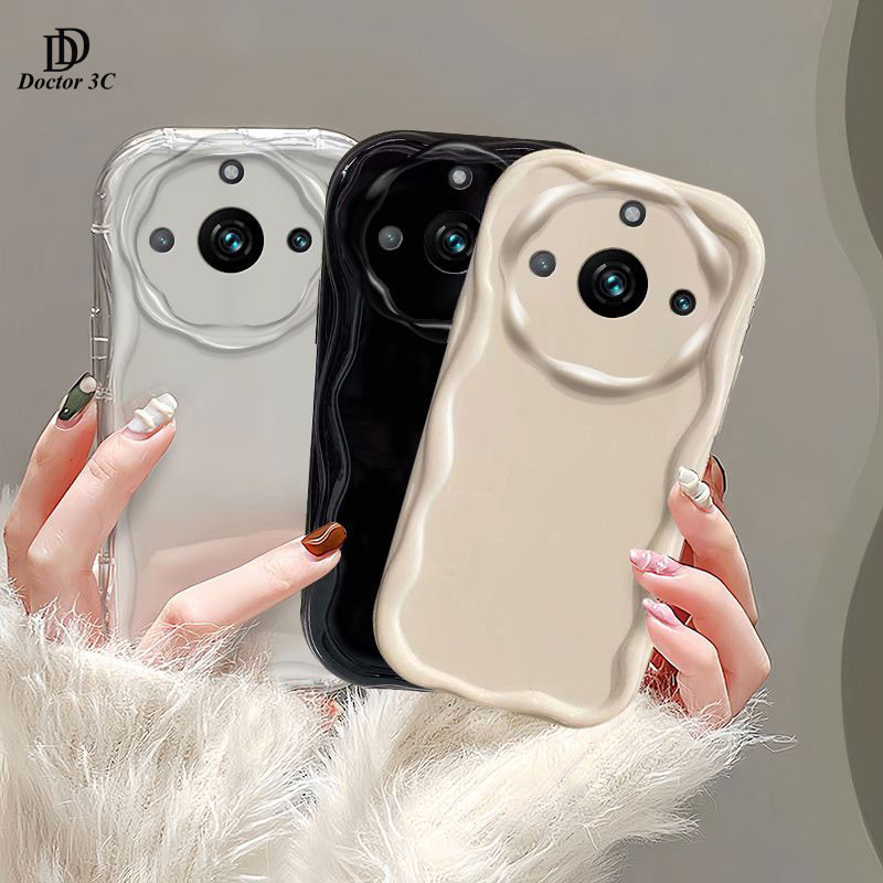 เคสโทรศัพท์มือถือแบบนิ่ม กันกระแทก ลายครีมหยัก สีพื้น เรียบง่าย สําหรับ Realme 12 11 10 9 8 7 6 5 Pro Plus Pro+ 11X 9i 8i 7i 6i 5i 5s Q V25 V20 V15 V13 V5 4G 5G 2024