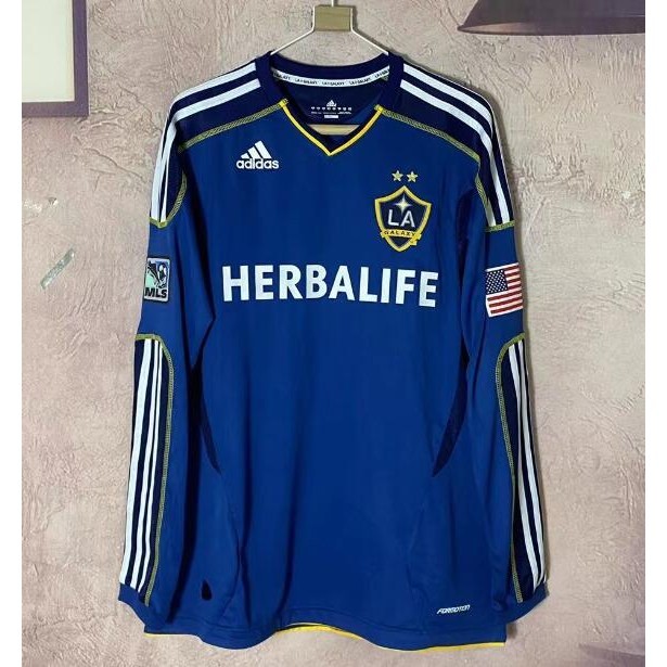 เสื้อกีฬาแขนยาว ลายทีมชาติฟุตบอล LA Galaxy Away 11-12 ชุดเยือน BECKHAM #23