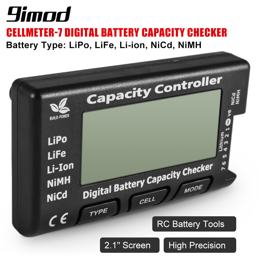 9imod แบตเตอรี่ดิจิตอลความจุ Checker RC CellMeter-7 สําหรับ LiPo Li-ion NiMH Nicd