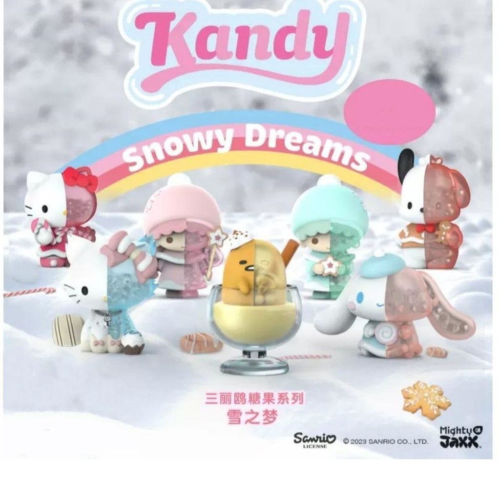 ของแท้ ตุ๊กตาการ์ตูนอนิเมะ Sanrio Candy Winter Snow Dream Mystery Box ของเล่นสําหรับเด็ก