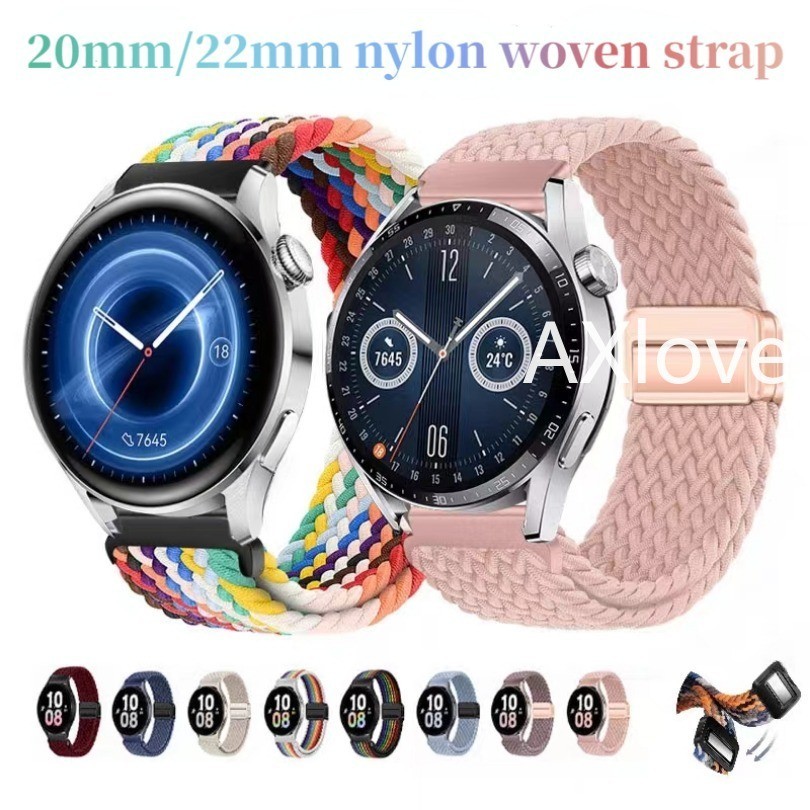 สายนาฬิกาข้อมือไนล่อน 20 มม. 22 มม. สําหรับ Huawei Watch 4 GT4 GT2 3 Pro Amazfit GTR 3 4 46 มม. Samsung Galaxy Watch 6 5 4 3 43 มม. 47 มม.