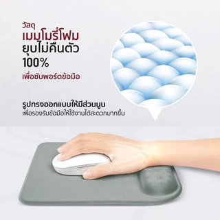 Fennix Mouse Pad แผ่นรองเมาส์เพื่อสุขภาพ ซัพพอร์ตข้อมือ ป้องกันการกดทับของเส้นประสาท