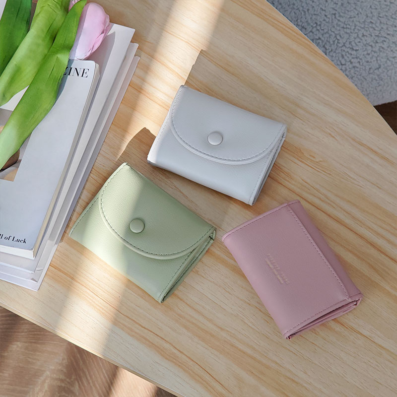กระเป๋าสตางค์ หนัง PU ใบใหญ่ จุของได้เยอะ สีพื้น แบบเรียบง่าย สําหรับผู้หญิง