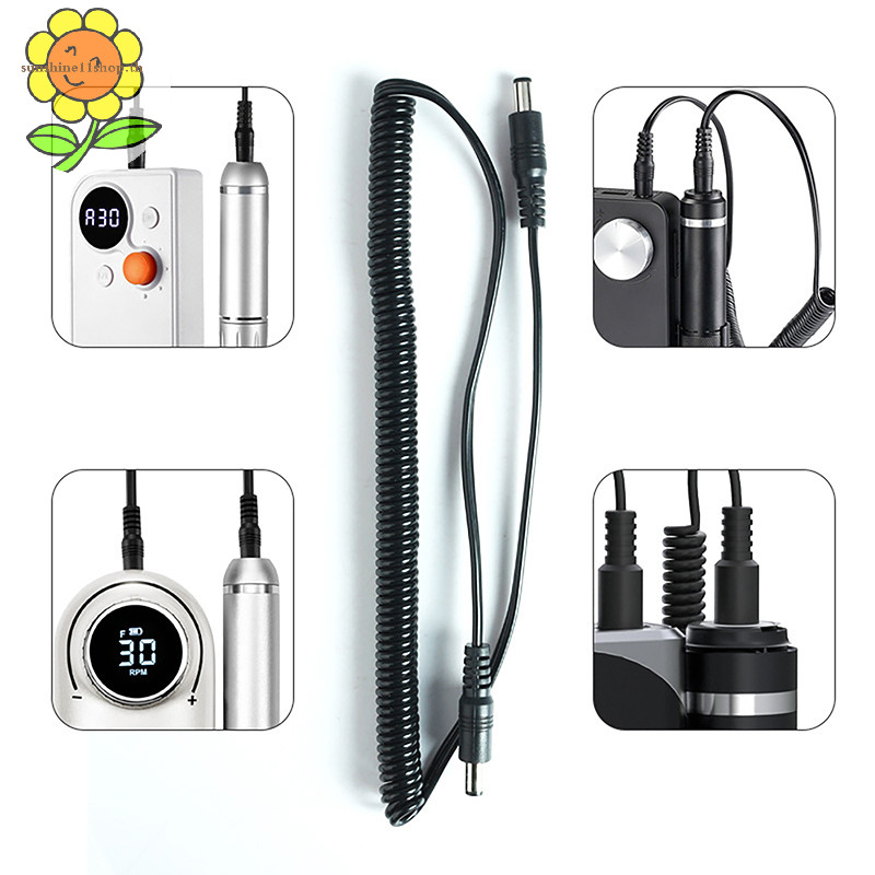 SUNSHOP 1/1.5M ชาร์จเครื่องขัดเล็บ Handle Connection Line สําหรับ Double Headed Port อุปกรณ์ทําเล็บ TH