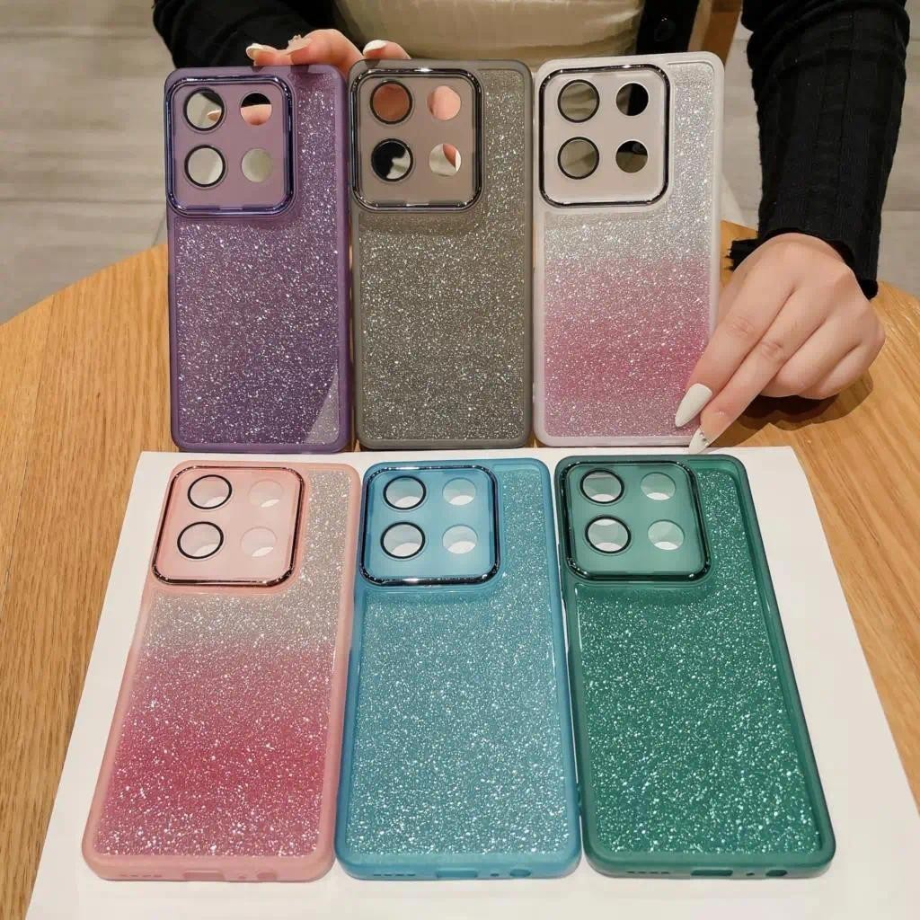 เคสใส ป้องกันเลนส์กล้อง ลายกลิตเตอร์ สําหรับ Infinix Zero 30 4G Note 40 Pro Hot 40 40i