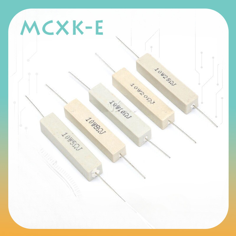 Mcxk-e ตัวต้านทานพลังงานซีเมนต์ 5W 10W 20W 1R 2R 3R 8.2R 9.1R 10R 12R 15R 18R 20R 22R โอห์ม 1K 2K 5K