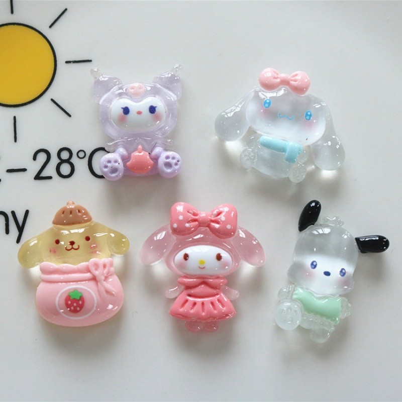 สติกเกอร์เรซิ่น รูปสัตว์น่ารัก ขนาดเล็ก สีโปร่งใส DIY สําหรับติดตกแต่งตู้เย็น ไอศกรีม โทรศัพท์มือถือ เครื่องประดับ
