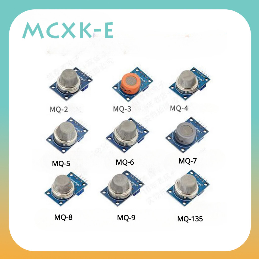 Mq เซนเซอร์ตรวจจับก๊าซแอลกอฮอล์ MQ-2 MQ-3 MQ-4 MQ-5 MQ-6 MQ-7 MQ-8 MQ-9 MQ-135 LPG CNG