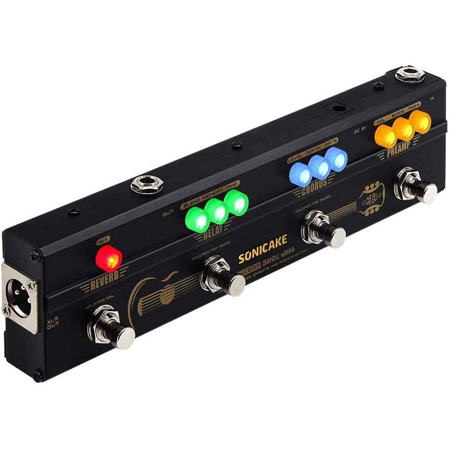 Sonicake Acoustic Pedal Guitar Effect Acoustic Pedal Multi Effects Preamp Chorus Delay Reverb Acoust