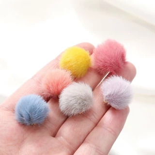 St. kunkka จี้ลูกบอลผม 17 มม. สําหรับทําเครื่องประดับ แฮนด์เมด diy 5 ชิ้น