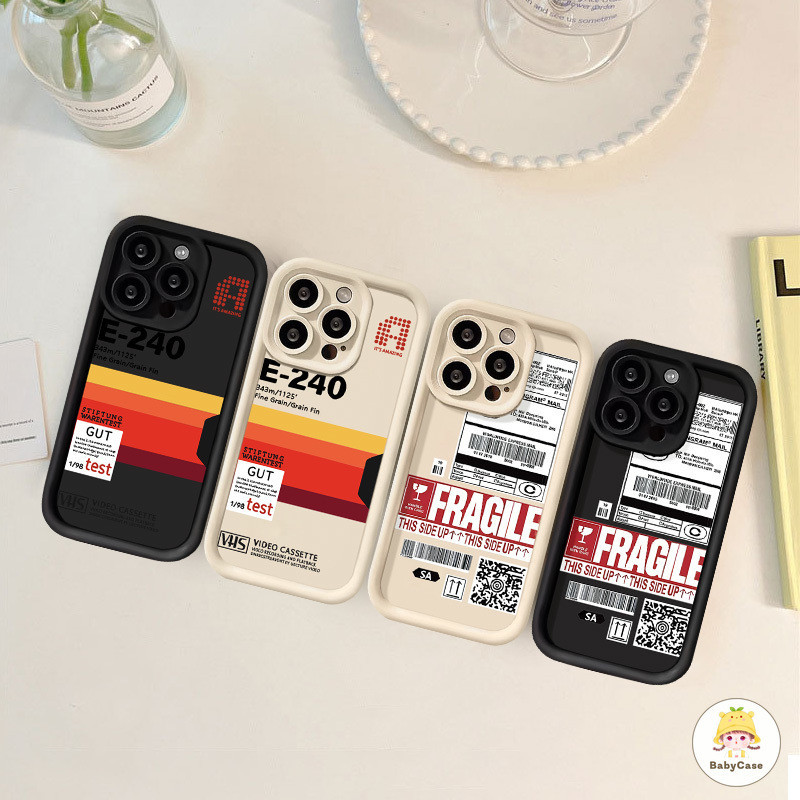กราฟฟิตี้แฟชั่น ป้ายตัวอักษรภาษาอังกฤษ E240 Case สำหรับ iPhone 15 11 12 14 13 Pro Max XR 7Plus 15 7 8 6s 6 Plus XS X Max