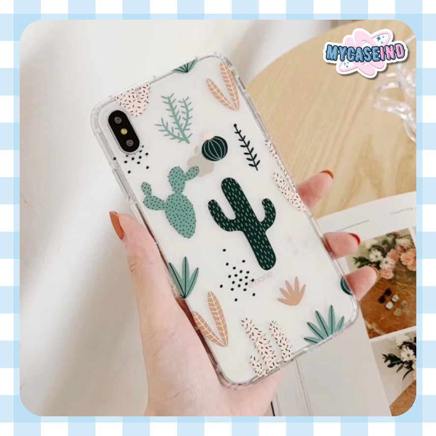 กระบองเพชรพิมพ์ anticracking case oppo a3x a60 reno 11f a78 4g a38 a18 6 pro a16k a16e a15 a31 a1k a