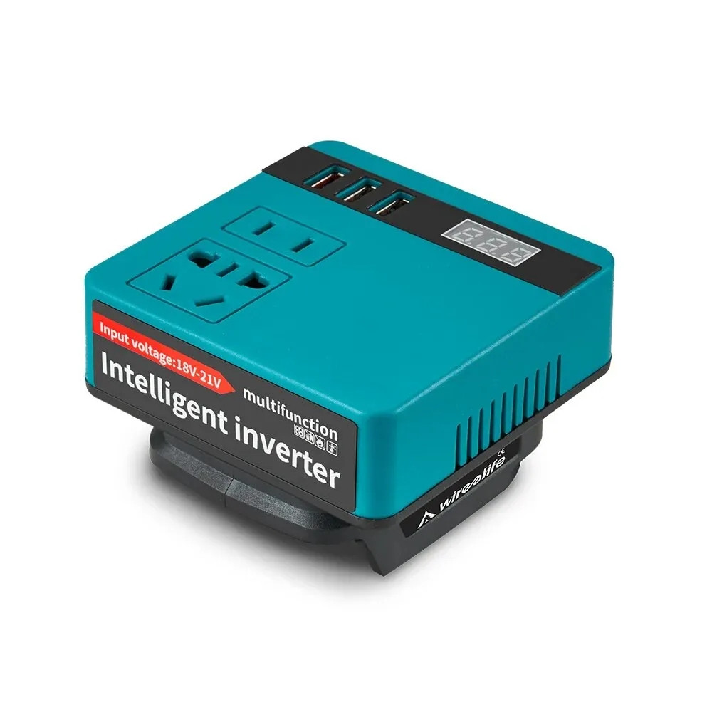 อินเวอร์เตอร์ 120W Power Inverter DC 12V TO 220V สําหรับ Home Application Inverter Adapter สําหรับ Makita 21V แบตเตอรี่