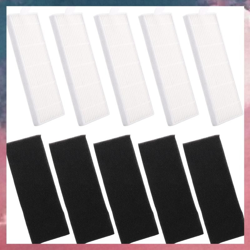 ใหม่ ฟองน้ํา 5 ชิ้น + ตัวกรอง Hepa 5 ชิ้นสําหรับเปลี่ยน chuwi ilife A4 เครื่องดูดฝุ่นหุ่นยนต์