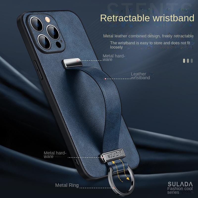 SULADA สายรัดข้อมือปลอกหนังสําหรับ IPphone 14 Pro Max 13 Pro 12 14plus ที่วางแหวนนิ้วกล้องเคสป้องกัน