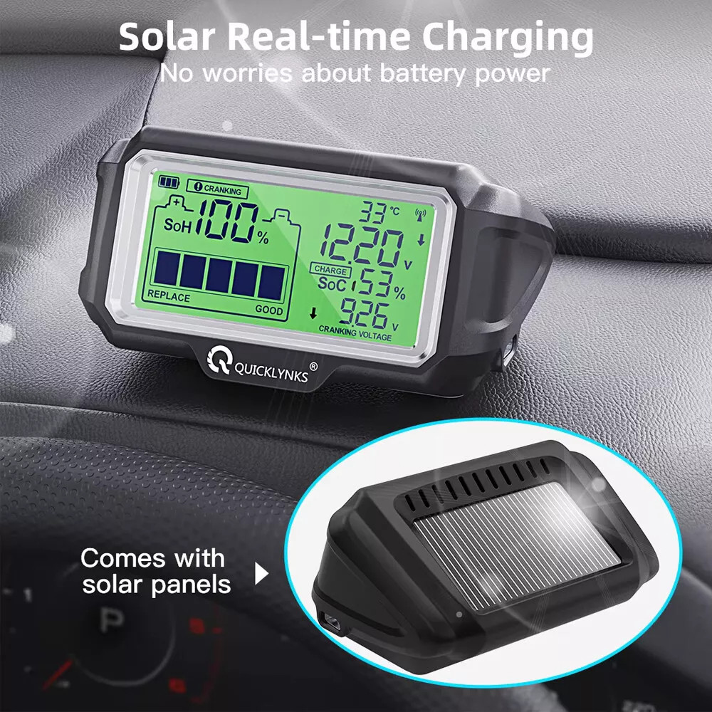 Quicklynks BM5-D เครื่องทดสอบแบตเตอรี่12V การตรวจสอบสุขภาพแบตเตอรี่ เครื่องวิเคราะห์แบตเตอรี่ หน้าจอ LCD ดูSOC SOH ราคา ถูกที่สุด ดีลบีเคเค แกลเลอรีภาพที่ 7