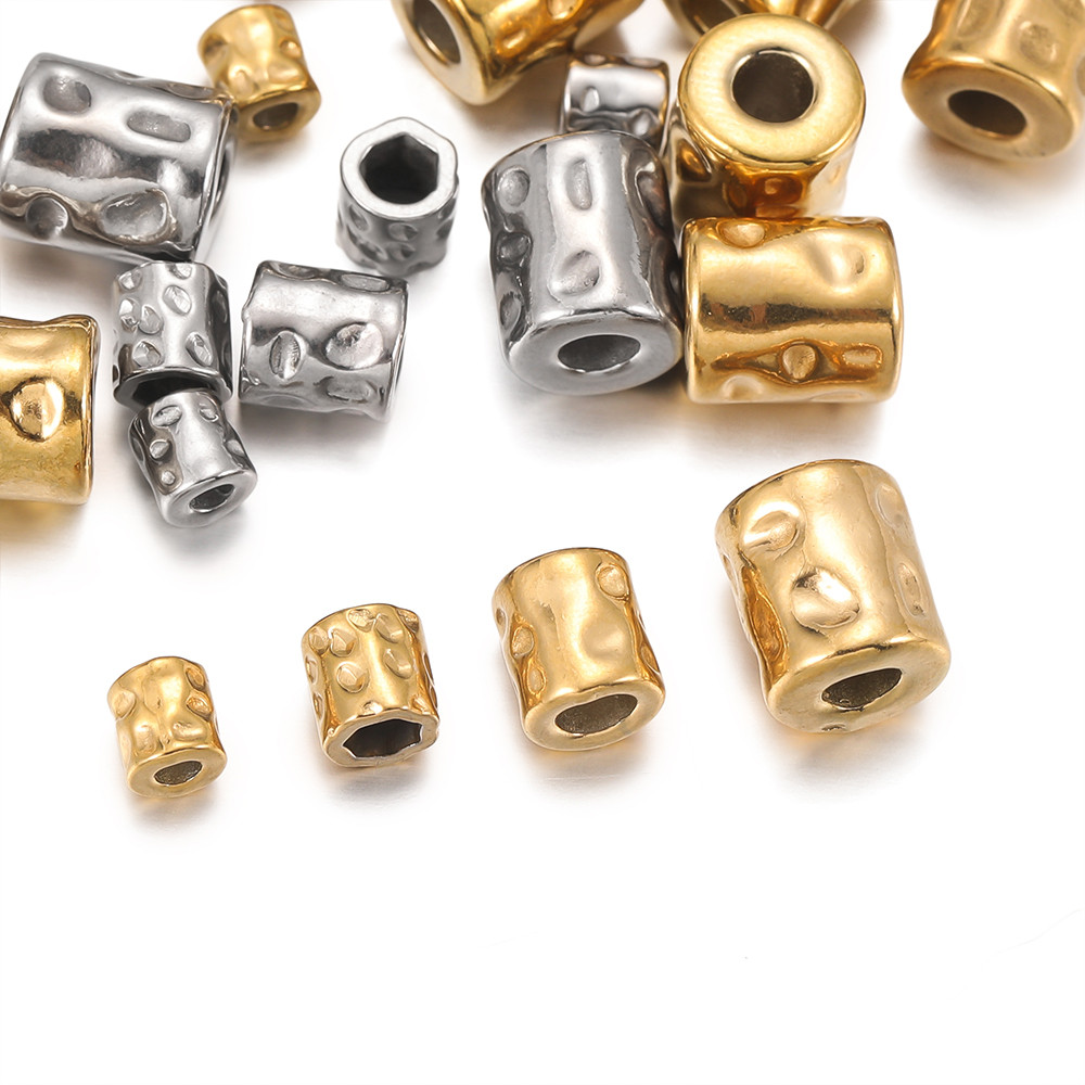St. kunkka 5 ชิ้นสแตนเลส Spacer ลูกปัดทรงกระบอกสูญญากาศลูกปัดสําหรับ DIY สร้อยข้อมือสร้อยคอทํา