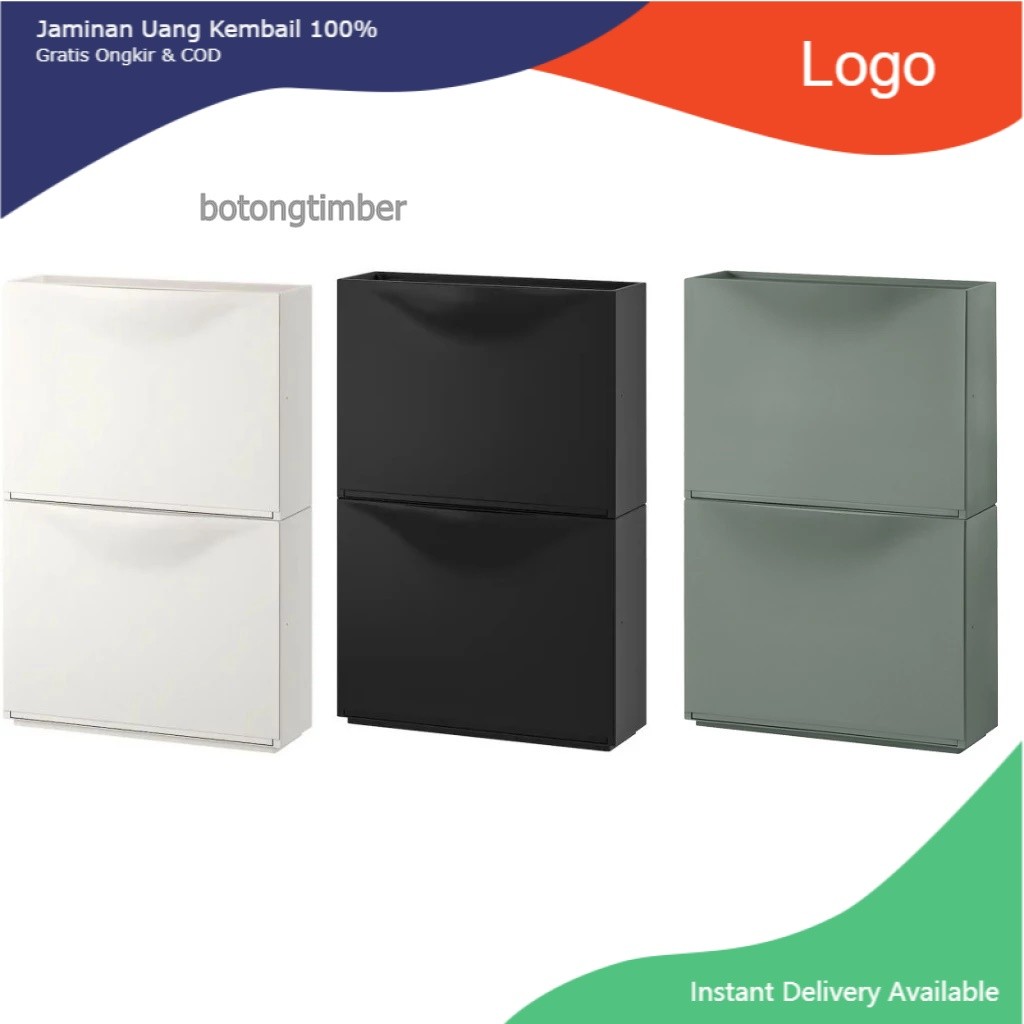 Madday IKEA TRONES ตู้เก็บรองเท้า ตู้เก็บของ ชิ้นละ  พร้อมสกรูพุก บรรทัด ikea 52x18x39 ซม.