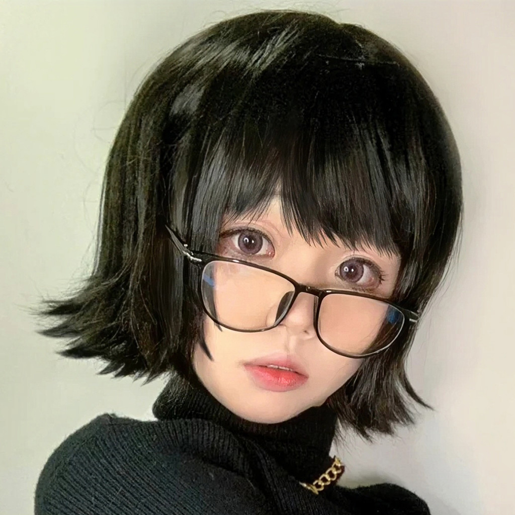 Murasaki shizuku wig Shizuku Murasaki wig hunter x hunter Fluffy Qi Bangs Cute Bob Head Wig