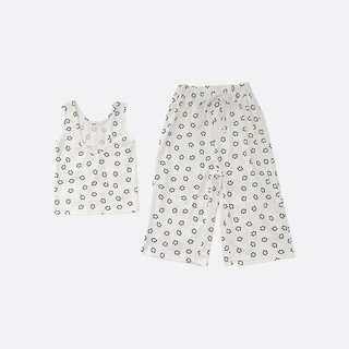 Hania Kids พร้อมส่ง ชุดเซ็ตเด็กผู้หญิงเสื้อกางเกงขายาว ผ้าร่องยืดได้ สไตล์เกาหลี K3124219