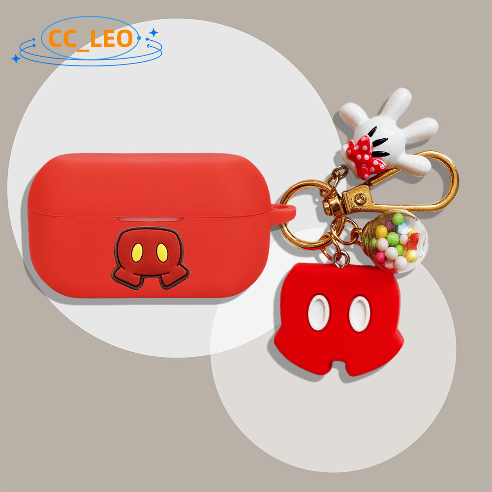 Case for Technics EAH-AZ100 Cartoon Bear Cute Keychain Pendant Silicone Soft Case Suitable for Techn